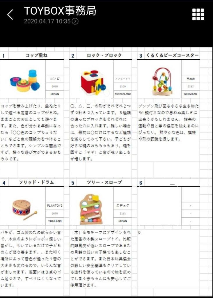 TOYBOXから届いた初回のレンタルおもちゃプラン