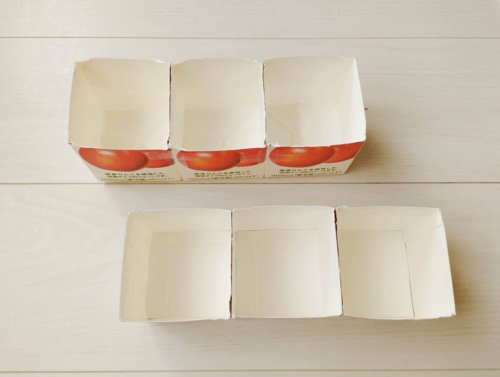 牛乳パックを使ったおやつ箱／おやつボックスの作り方