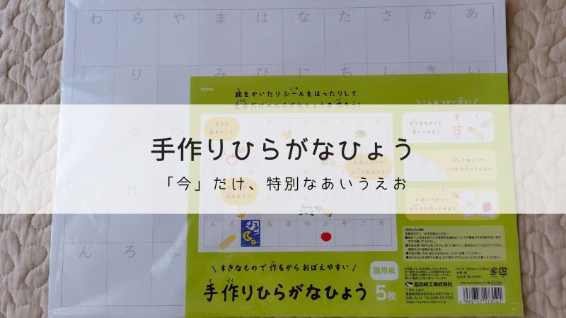 100均ダイソーでみつけた「手作りひらがなひょう」遊び