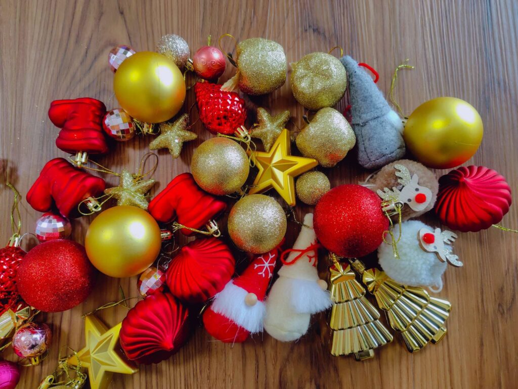 クリスマスのオーナメント