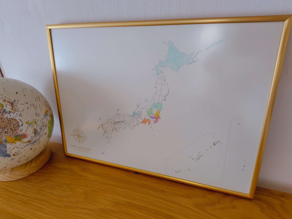 リビングに貼った日本地図を子供と楽しむ活用方法