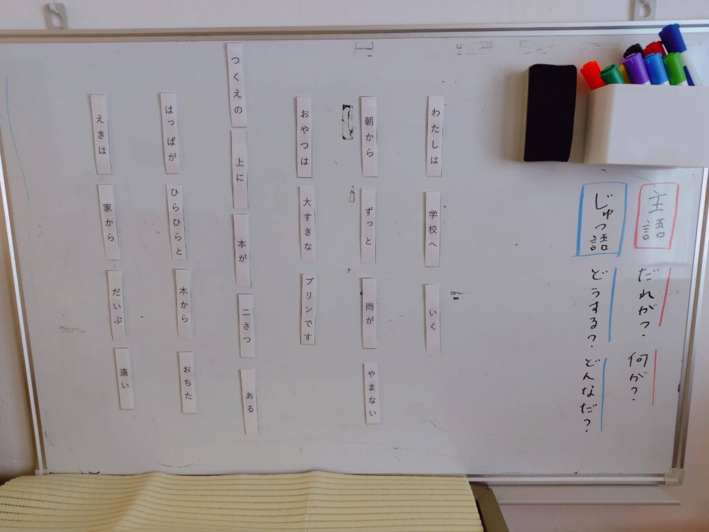 主語述語カードで小学2年生の苦手克服