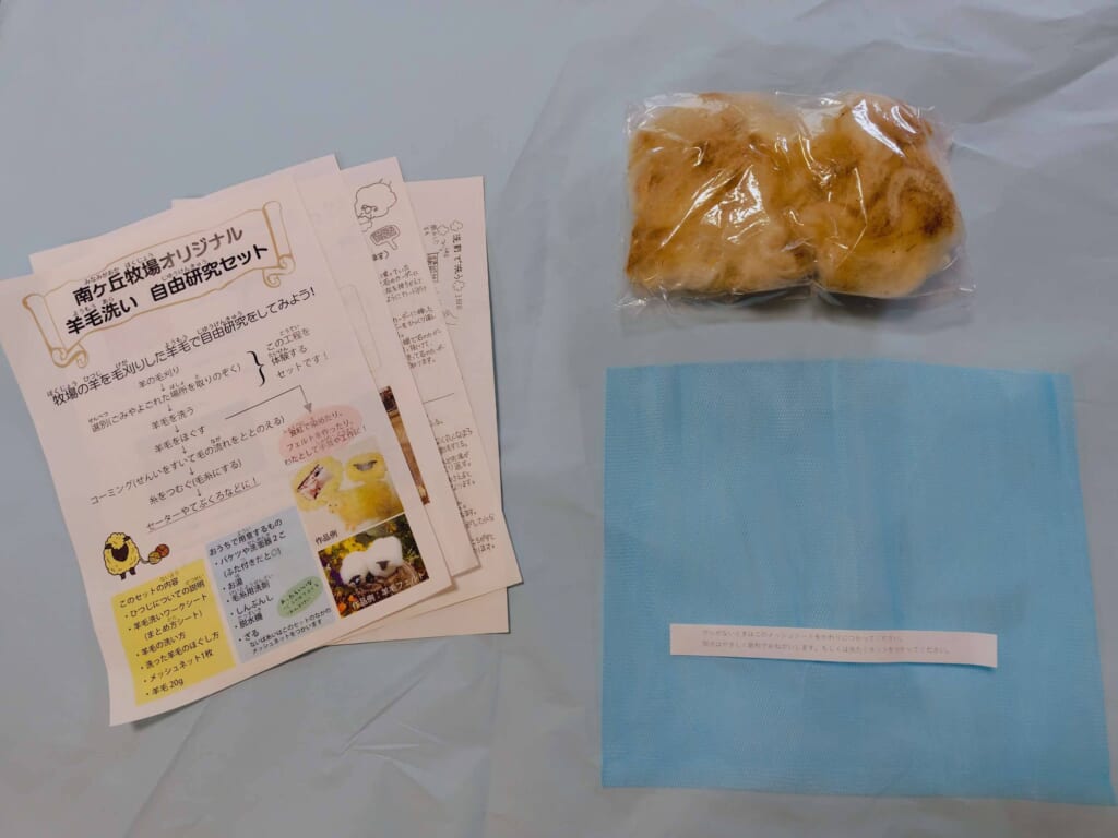 南ヶ丘牧場オリジナル羊毛洗い自由研究セット